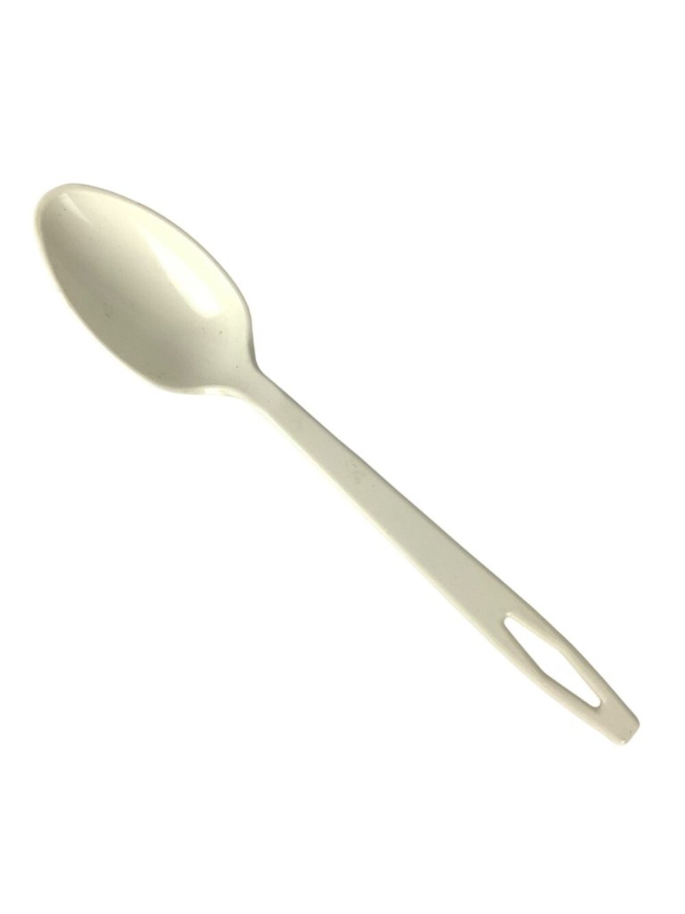 Vintage TailorMade White Solid Spoon Hanging Hole Durable Plastic Construction